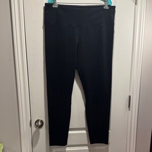 324-Hillary Radley black suede like straight leg pull on pants